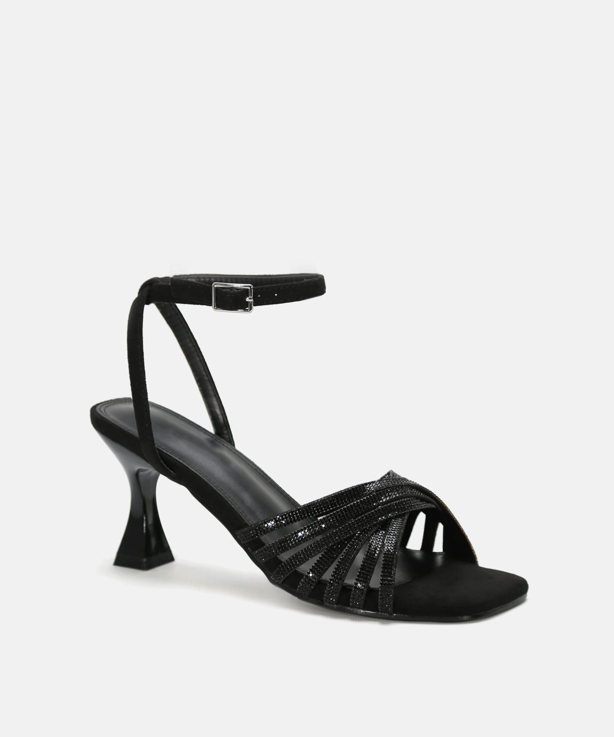 Sandalia tac&oacute;n strass